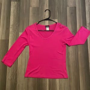 Pink Mid-Sleeve Shirt